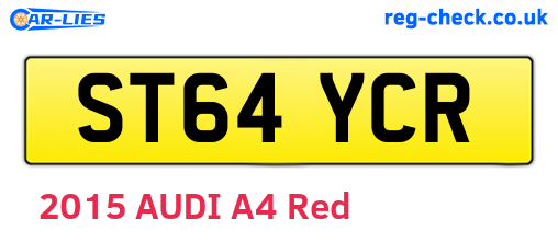 ST64YCR are the vehicle registration plates.
