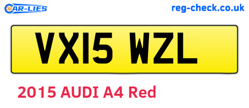 VX15WZL are the vehicle registration plates.