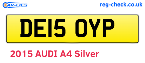 DE15OYP are the vehicle registration plates.