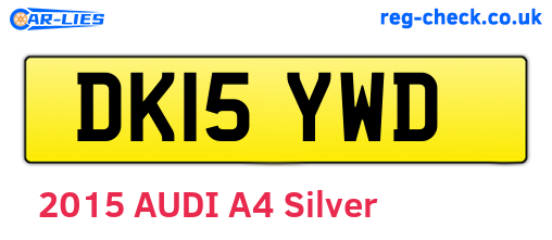 DK15YWD are the vehicle registration plates.