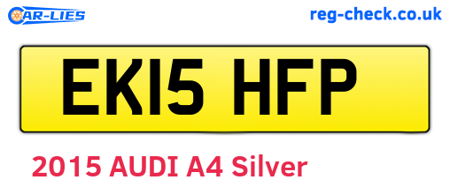 EK15HFP are the vehicle registration plates.