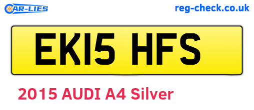 EK15HFS are the vehicle registration plates.