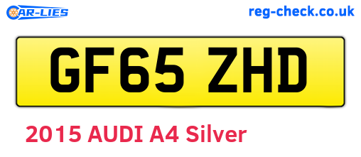 GF65ZHD are the vehicle registration plates.
