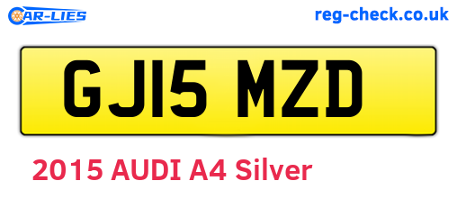 GJ15MZD are the vehicle registration plates.