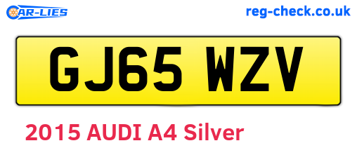 GJ65WZV are the vehicle registration plates.