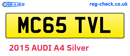 MC65TVL are the vehicle registration plates.