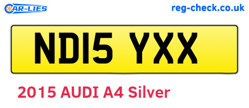 ND15YXX are the vehicle registration plates.