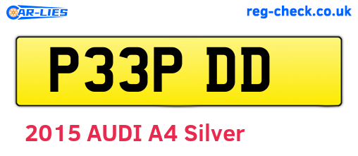 P33PDD are the vehicle registration plates.