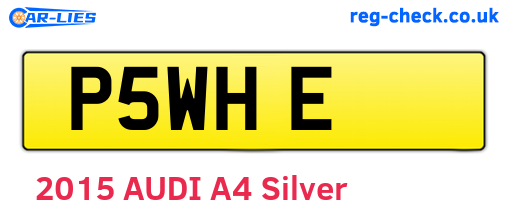 P5WHE are the vehicle registration plates.