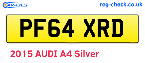 PF64XRD are the vehicle registration plates.