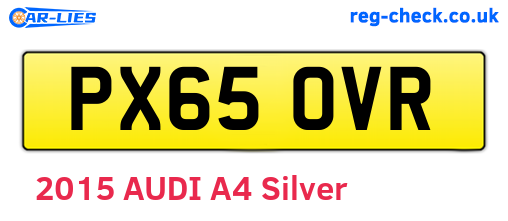 PX65OVR are the vehicle registration plates.