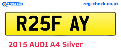 R25FAY are the vehicle registration plates.