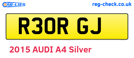 R30RGJ are the vehicle registration plates.
