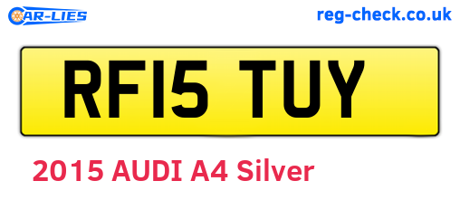 RF15TUY are the vehicle registration plates.