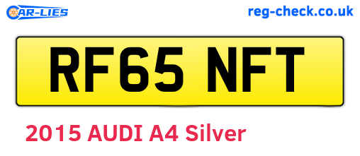 RF65NFT are the vehicle registration plates.