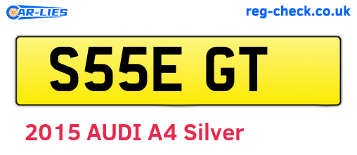 S55EGT are the vehicle registration plates.