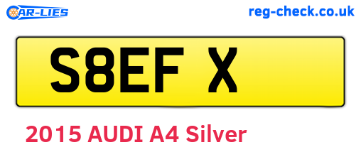 S8EFX are the vehicle registration plates.
