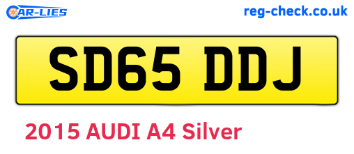 SD65DDJ are the vehicle registration plates.