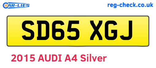 SD65XGJ are the vehicle registration plates.