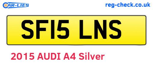 SF15LNS are the vehicle registration plates.