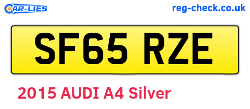 SF65RZE are the vehicle registration plates.