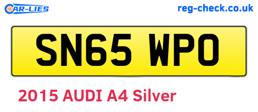SN65WPO are the vehicle registration plates.