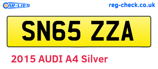 SN65ZZA are the vehicle registration plates.
