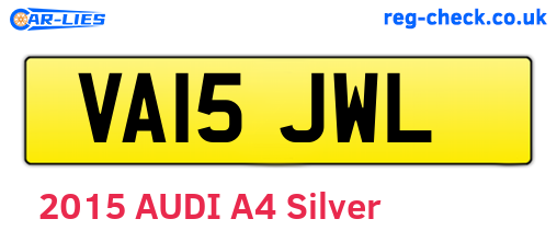 VA15JWL are the vehicle registration plates.