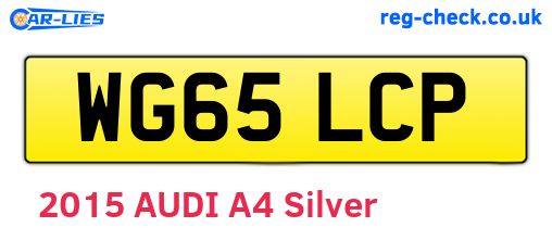 WG65LCP are the vehicle registration plates.
