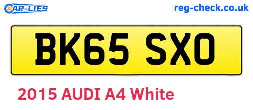 BK65SXO are the vehicle registration plates.