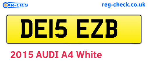 DE15EZB are the vehicle registration plates.