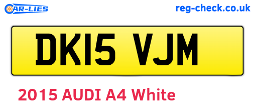DK15VJM are the vehicle registration plates.