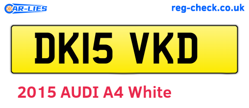 DK15VKD are the vehicle registration plates.