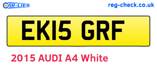 EK15GRF are the vehicle registration plates.