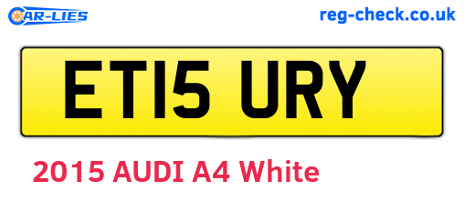 ET15URY are the vehicle registration plates.