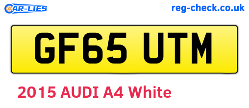 GF65UTM are the vehicle registration plates.