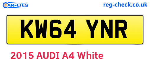 KW64YNR are the vehicle registration plates.