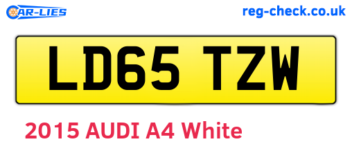 LD65TZW are the vehicle registration plates.