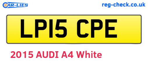LP15CPE are the vehicle registration plates.