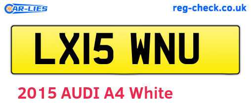 LX15WNU are the vehicle registration plates.