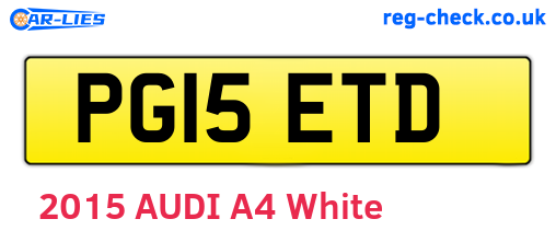 PG15ETD are the vehicle registration plates.