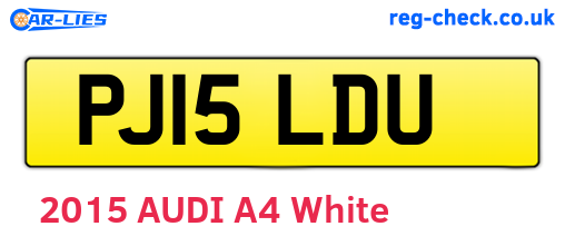 PJ15LDU are the vehicle registration plates.