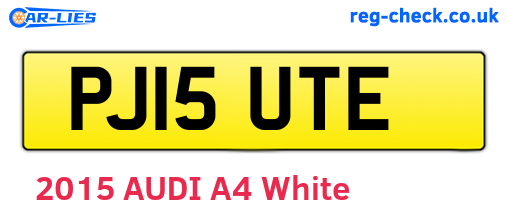 PJ15UTE are the vehicle registration plates.