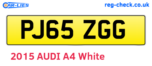 PJ65ZGG are the vehicle registration plates.