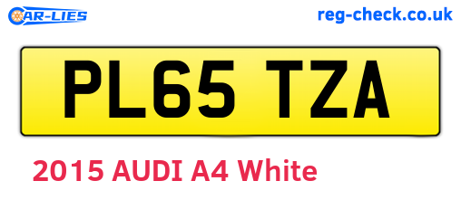 PL65TZA are the vehicle registration plates.
