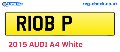 R1OBP are the vehicle registration plates.