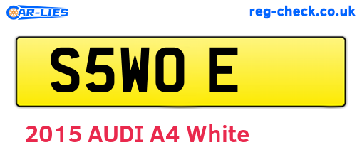 S5WOE are the vehicle registration plates.
