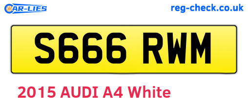 S666RWM are the vehicle registration plates.