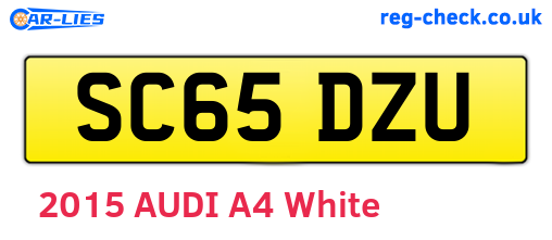 SC65DZU are the vehicle registration plates.