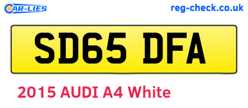 SD65DFA are the vehicle registration plates.